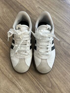 adidas White and Black Classic Low-Top Sneakers